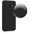 Samsung Galaxy A6 2018 Kılıf İnce Soft Mat Renkli Esnek Silikon Kapak - Siyah