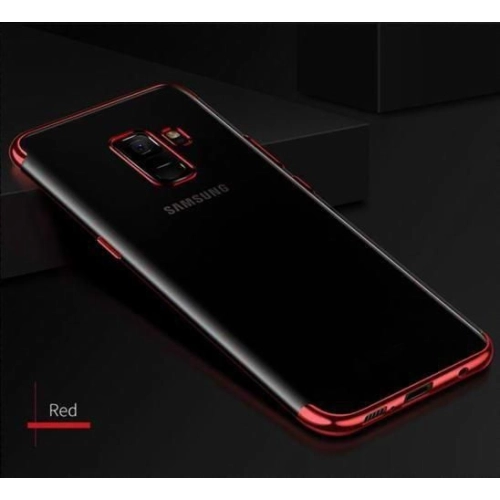 Samsung Galaxy A6 2018 Kılıf Renkli Köşeli Lazer Şeffaf Esnek Silikon - Mavi