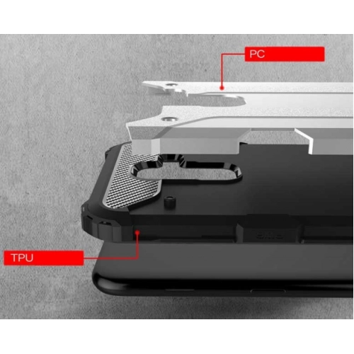 Samsung Galaxy A6 Plus 2018 Kılıf Zırhlı Tank Crash Silikon Kapak - Siyah