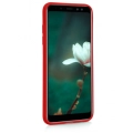Samsung Galaxy A6 Plus 2018 Kılıf İnce Soft Mat Renkli Esnek Silikon Kapak - Kırmızı