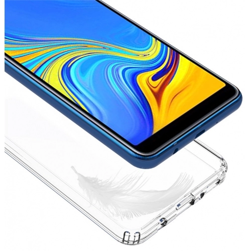 Samsung Galaxy A7 2018 Kılıf Silikon Köşe Korumalı Airbag Darbe Emici Kapak - Şeffaf