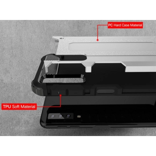 Samsung Galaxy A7 2018 Kılıf Zırhlı Tank Crash Silikon Kapak - Gold