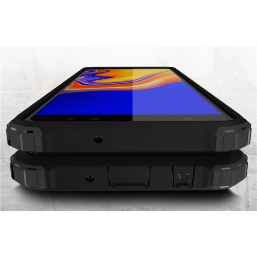 Samsung Galaxy A7 2018 Kılıf Zırhlı Tank Crash Silikon Kapak - Mavi