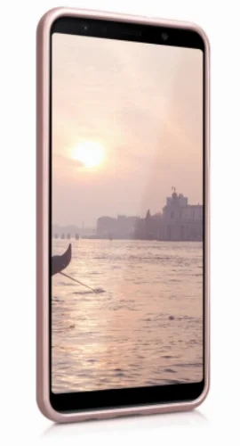 Samsung Galaxy A7 2018 Kılıf İnce Mat Esnek Silikon - Kırmızı