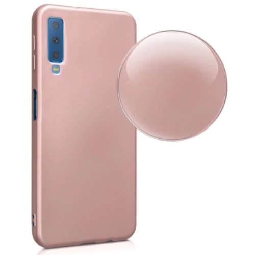 Samsung Galaxy A7 2018 Kılıf İnce Soft Mat Renkli Esnek Silikon Kapak - Siyah