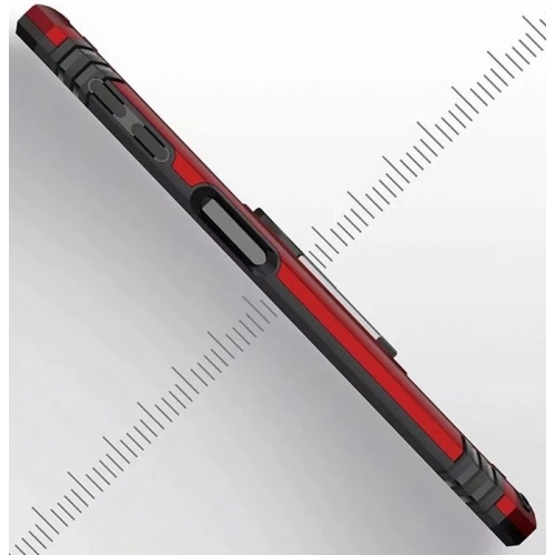 Samsung Galaxy A7 2018 Kılıf Silikon Zırhlı Standlı Yüzüklü Mıknatıslı Tank Kapak - Gri