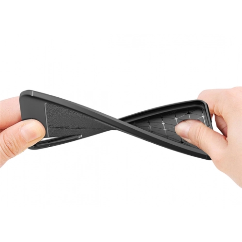 Samsung Galaxy A7 2018 Kılıf Deri Görünümlü Lüks Parmak İzi Bırakmaz Niss Silikon Kapak - Siyah