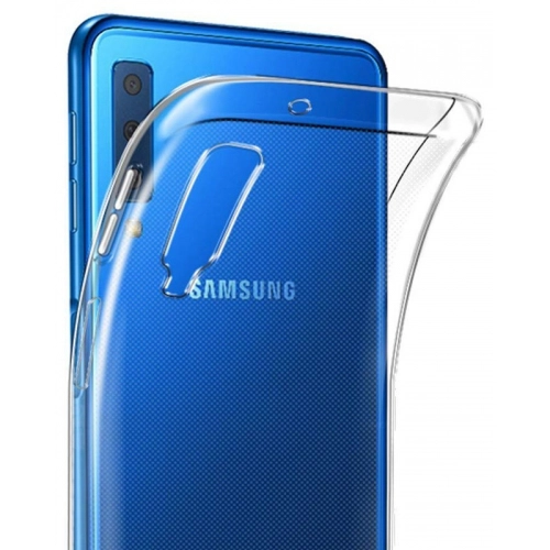 Samsung Galaxy A7 2018 Kılıf Kamera Korumalı Esnek Silikon Kapak - Şeffaf