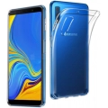 Samsung Galaxy A7 2018 Kılıf Kamera Korumalı Esnek Silikon Kapak - Şeffaf