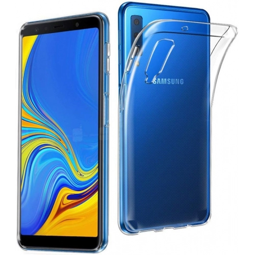 Samsung Galaxy A7 2018 Kılıf Kamera Korumalı Esnek Silikon Kapak - Şeffaf