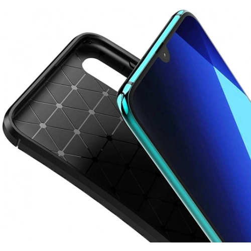 Samsung Galaxy A70 Kılıf Silikon Parmak İzi Bırakmayan Karbon Soft Negro Kapak - Siyah