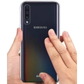 Samsung Galaxy A70 Kılıf Ultra İnce Kaliteli Esnek Silikon 0.2mm - Şeffaf