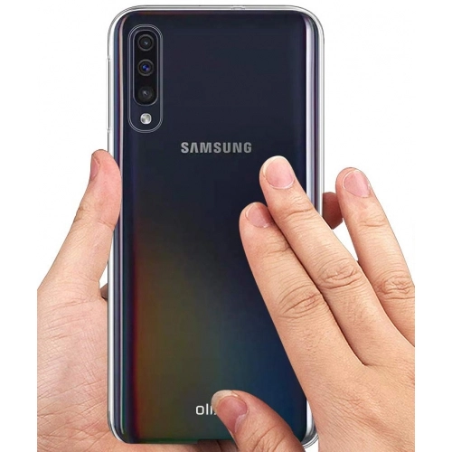 Samsung Galaxy A70 Kılıf Ultra İnce Kaliteli Esnek Silikon 0.2mm - Şeffaf