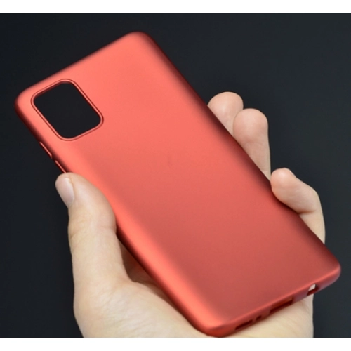 Samsung Galaxy A71 Kılıf İnce Soft Mat Renkli Esnek Silikon Kapak - Kırmızı