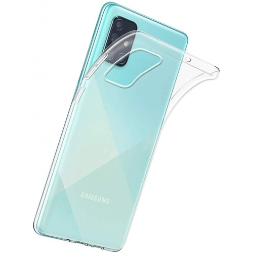 Samsung Galaxy A71 Kılıf Kamera Korumalı Esnek Silikon Kapak - Şeffaf