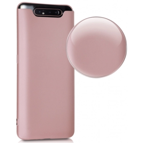 Samsung Galaxy A80 Kılıf İnce Soft Mat Renkli Esnek Silikon Kapak - Mürdüm