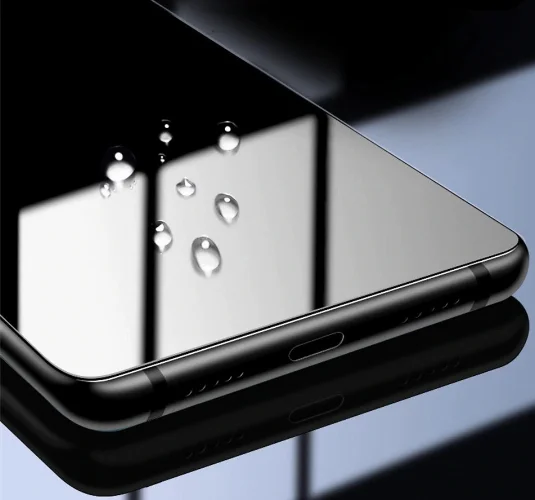 Samsung Galaxy A9 2018 Ekran Koruyucu Fiber Tam Kaplayan Nano - Siyah