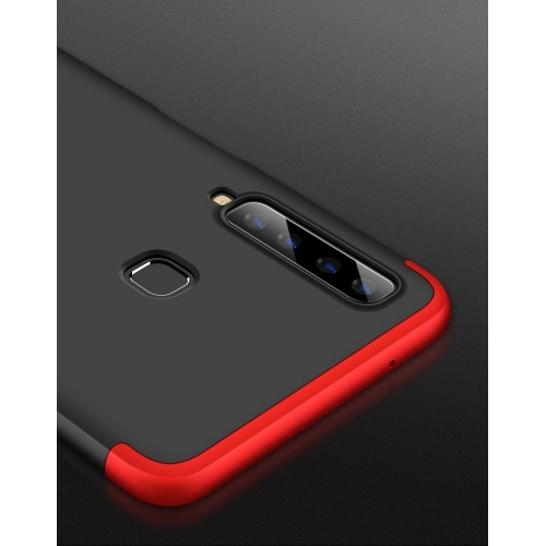 Samsung Galaxy A9 2018 Kılıf 3 Parçalı 360 Tam Korumalı Rubber AYS Kapak - Siyah