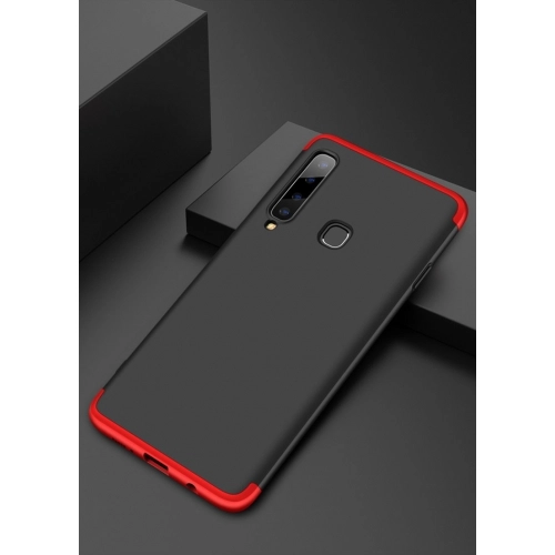 Samsung Galaxy A9 2018 Kılıf 3 Parçalı 360 Tam Korumalı Rubber AYS Kapak - Siyah