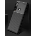 Samsung Galaxy A9 2018 Kılıf Silikon Parmak İzi Bırakmayan Karbon Soft Negro Kapak - Siyah