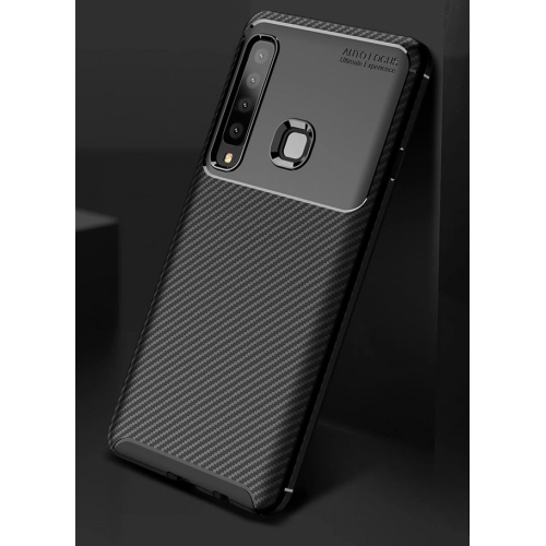 Samsung Galaxy A9 2018 Kılıf Silikon Parmak İzi Bırakmayan Karbon Soft Negro Kapak - Lacivert