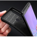 Samsung Galaxy A9 2018 Kılıf Silikon Parmak İzi Bırakmayan Karbon Soft Negro Kapak - Siyah