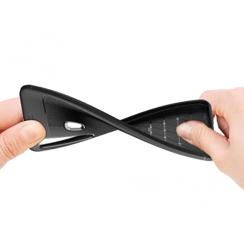 Samsung Galaxy A9 2018 Kılıf Deri Görünümlü Lüks Parmak İzi Bırakmaz Niss Silikon Kapak - Lacivert