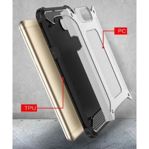 Samsung Galaxy C9 Pro Kılıf Zırhlı Tank Crash Silikon Kapak - Pembe