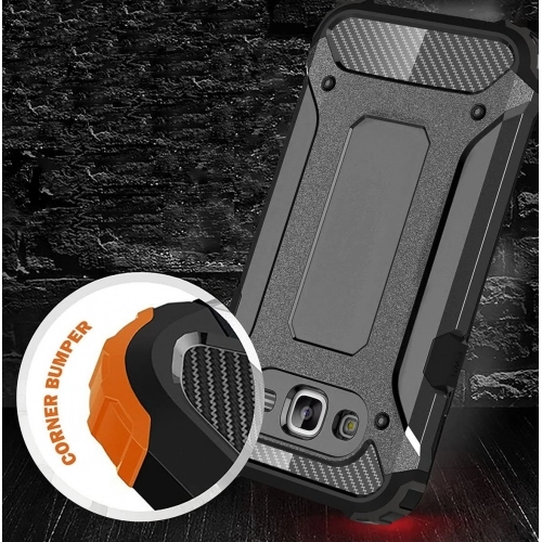 Samsung Galaxy J2 Prime Kılıf Zırhlı Tank Crash Silikon Kapak - Siyah