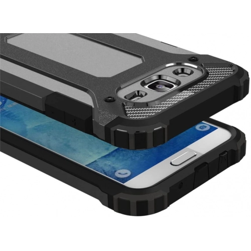 Samsung Galaxy J2 Prime Kılıf Zırhlı Tank Crash Silikon Kapak - Siyah