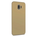 Samsung Galaxy J4 2018 Kılıf İnce Soft Mat Renkli Esnek Silikon Kapak - Gold