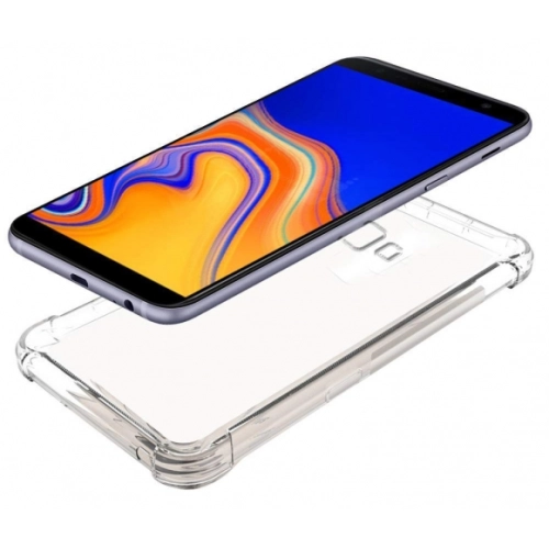 Samsung Galaxy J4 Plus 2018 Kılıf Silikon Köşe Korumalı Airbag Darbe Emici Kapak - Şeffaf