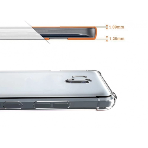 Samsung Galaxy J4 Plus 2018 Kılıf Silikon Köşe Korumalı Airbag Darbe Emici Kapak - Şeffaf