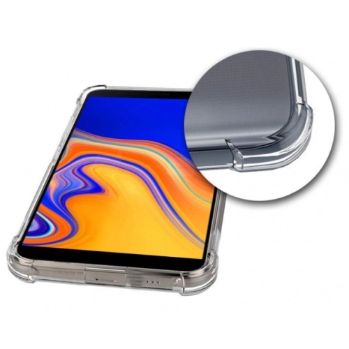 Samsung Galaxy J4 Plus 2018 Kılıf Silikon Köşe Korumalı Airbag Darbe Emici Kapak - Şeffaf