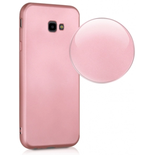 Samsung Galaxy J4 Plus 2018 Kılıf İnce Soft Mat Renkli Esnek Silikon Kapak - Kırmızı