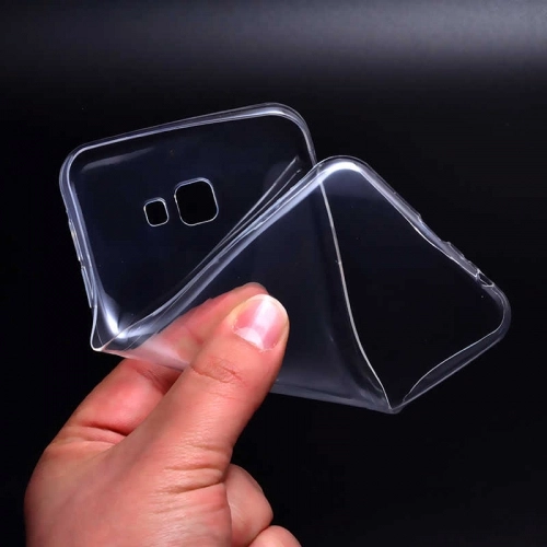 Samsung Galaxy J4 Plus 2018 Kılıf Ultra İnce Kaliteli Esnek Silikon 0.2mm - Şeffaf