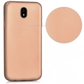 Samsung Galaxy J5 Pro Kılıf İnce Soft Mat Renkli Esnek Silikon Kapak - Gold