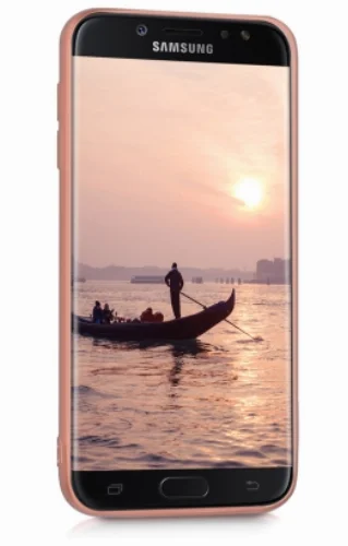 Samsung Galaxy J5 Pro Kılıf İnce Mat Esnek Silikon - Rose Gold