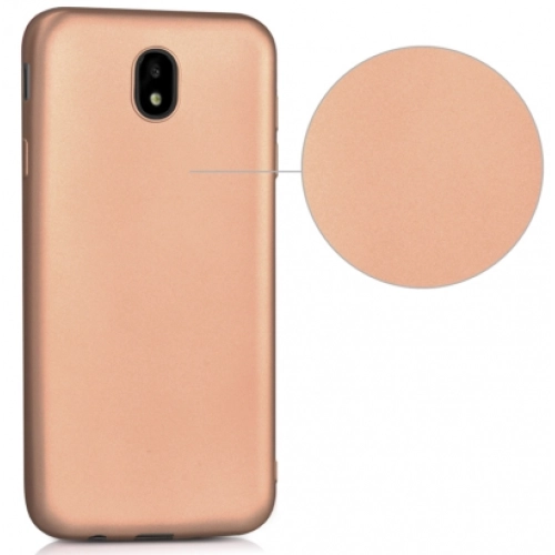 Samsung Galaxy J5 Pro Kılıf İnce Soft Mat Renkli Esnek Silikon Kapak - Rose Gold