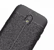 Samsung Galaxy J5 Pro Kılıf Deri Görünümlü Parmak İzi Bırakmaz Niss Silikon - Siyah