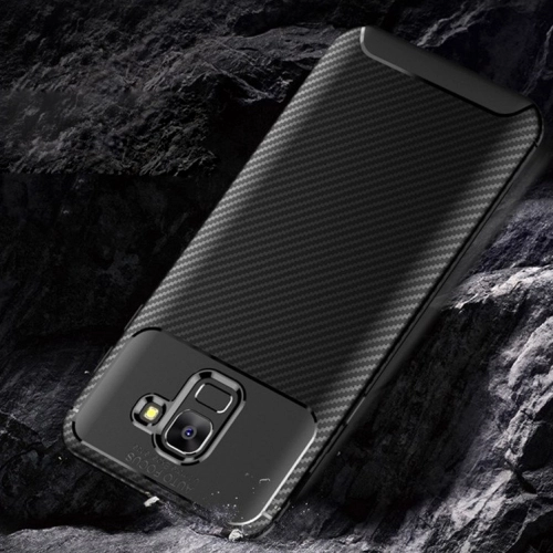 Samsung Galaxy J6 2018 Kılıf Silikon Parmak İzi Bırakmayan Karbon Soft Negro Kapak - Siyah