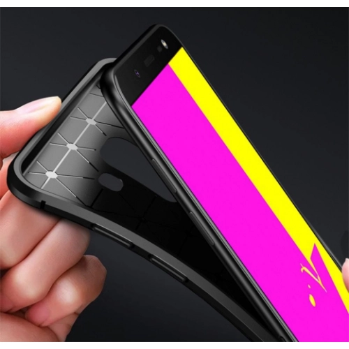 Samsung Galaxy J6 2018 Kılıf Silikon Parmak İzi Bırakmayan Karbon Soft Negro Kapak - Siyah