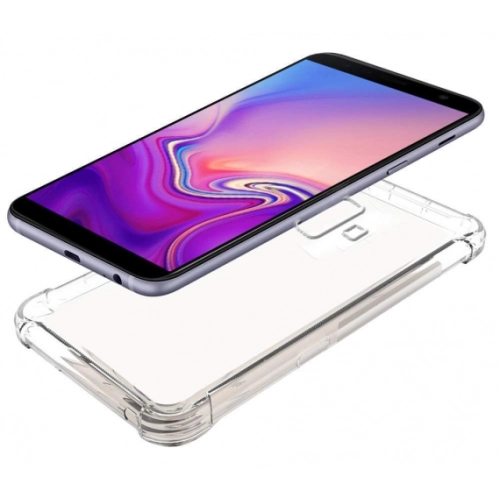 Samsung Galaxy J6 Plus 2018 Kılıf Silikon Köşe Korumalı Airbag Darbe Emici Kapak - Şeffaf