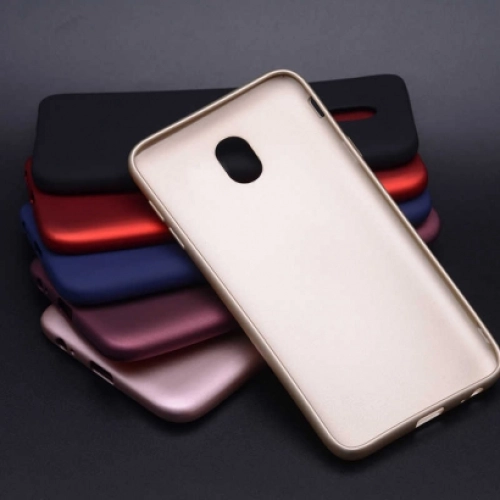 Samsung Galaxy J6 Plus 2018 Kılıf İnce Soft Mat Renkli Esnek Silikon Kapak - Mavi