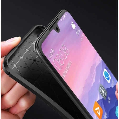 Samsung Galaxy J6 Plus 2018 Kılıf Silikon Parmak İzi Bırakmayan Karbon Soft Negro Kapak - Lacivert