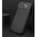 Samsung Galaxy J6 Plus 2018 Kılıf Silikon Parmak İzi Bırakmayan Karbon Soft Negro Kapak - Lacivert