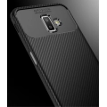 Samsung Galaxy J6 Plus 2018 Kılıf Silikon Parmak İzi Bırakmayan Karbon Soft Negro Kapak - Lacivert