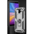 Samsung Galaxy J6 Plus 2018 Kılıf Silikon Zırhlı Standlı Yüzüklü Mıknatıslı Tank Kapak - Gri
