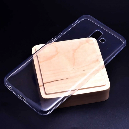 Samsung Galaxy J6 Plus 2018 Kılıf Ultra İnce Kaliteli Esnek Silikon 0.2mm - Şeffaf