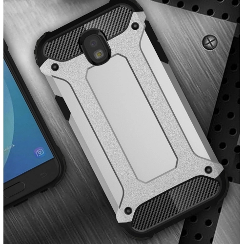 Samsung Galaxy J7 Pro Kılıf Zırhlı Tank Crash Silikon Kapak - Gold